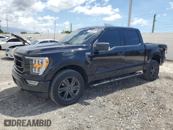 2022 Ford F-150 XL with VIN 1FTFW1E82NFC33590, listed as a Copart auction lot 61806045 with 53,477 mi miles and Salvage title. Bid and sale history available at DreamBid. Image 1.