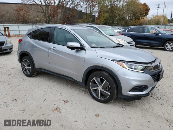 2021 Honda HR-V EX with VIN 3CZRU6H50MM705392, listed as a Copart auction lot 77876304 with 19,547 mi miles and Salvage Title. Bid and sale history available at carsss.com. Image 4.