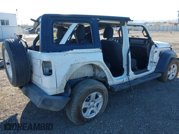 2019 Jeep Wrangler Unlimited Sport S with VIN 1C4HJXDN6KW523554, listed as a IAAI auction lot 41648277 with 91,648 mi miles and . Bid and sale history available at DreamBid. Image 4.