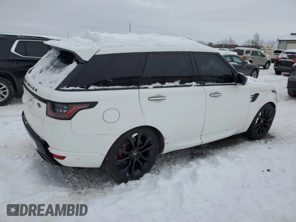 2021 Land Rover Range Rover Sport HST with VIN SALWS2RU5MA755546, listed as a Copart auction lot 45154405 with 44,813 mi miles and Clean Title. Bid and sale history available at carsss.com. Image 3.