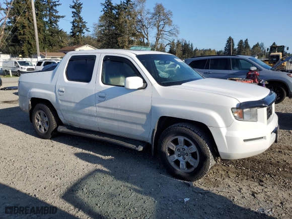 2008 Honda Ridgeline RTL with VIN 2HJYK16528H532472, listed as a Copart auction lot 53685845 with 218,859 mi miles and Salvage Title. Bid and sale history available at carsss.com. Image 4.