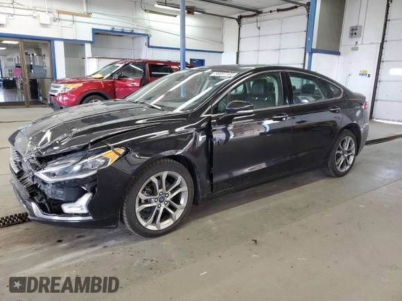 2020 Ford Fusion Titanium with VIN 3FA6P0RUXLR182408, listed as a Copart auction lot 56897105 with 100,021 mi miles and Salvage title. Bid and sale history available at DreamBid. Image 1.