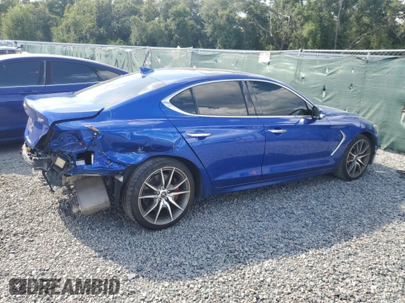 2019 Genesis G70 3.3T Advanced with VIN KMTG74LE9KU043838, listed as a Copart auction lot 71562724 with 57,376 mi miles and Non Repairable. Bid and sale history available at carsss.com. Image 3.