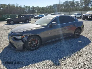2018 Alfa Romeo Giulia with VIN ZARFAEDN4J7572553, listed as a Copart auction lot 46998825 with 111,778 mi miles and Salvage title. Bid and sale history available at DreamBid. Image 1.