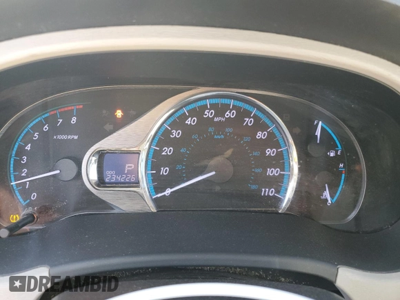 2011 Toyota Sienna XLE with VIN 5TDDK3DC5BS029513, listed as a Copart auction lot 60930395 with 234,226 mi miles and Salvage title. Bid and sale history available at DreamBid. Image 9.
