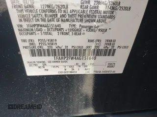 2010 Ford Taurus Limited with VIN 1FAHP2FW4AG151640, listed as a IAAI auction lot 42049305 with 135,769 mi miles. Bid and sale history available at carsss.com. Image 9.