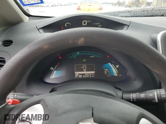 2016 Nissan LEAF S with VIN 1N4BZ0CPXGC313658, listed as a Copart auction lot 40262153 with 48,274 mi miles. Bid and sale history available at carsss.com. Image 9.