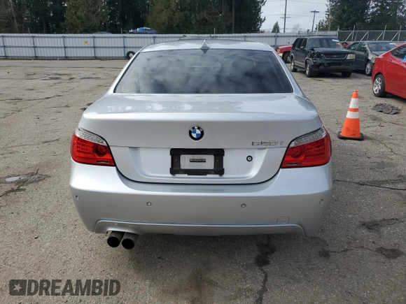 2008 BMW 5 Series 550i with VIN WBANW53558CT52250, listed as a Copart auction lot 48826795 with 166,074 mi miles and Clean Title. Bid and sale history available at carsss.com. Image 6.