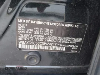 2012 BMW 5 Series 528i z VIN WBAXG5C56CDW24247, wystawiony jako IAAI lot #42285403 z przebiegiem 149 819 mil mil oraz . Historia ofert i sprzedaży dostępna na DreamBid. Obrazek 9.
