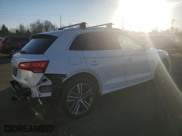 2020 Audi Q5 S line Prestige with VIN WA1F2AFY8L2088905, listed as a Copart auction lot 86756334 with 38,605 mi miles and Salvage Title. Bid and sale history available at carsss.com. Image 3.