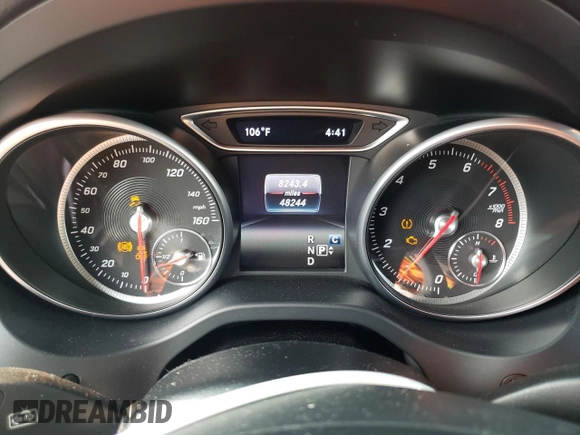 2017 Mercedes-Benz CLA with VIN WDDSJ4GB7HN404714, listed as a Copart auction lot 58991513 with 48,244 mi miles. Bid and sale history available at carsss.com. Image 9.