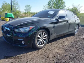 2016 Infiniti Q50 with VIN JN1EV7AR2GM341323, listed as a IAAI auction lot 42132950 with 104,943 mi miles and . Bid and sale history available at DreamBid. Image 2.