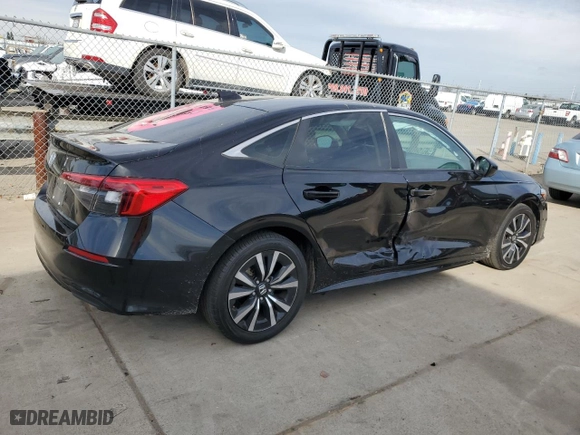 2022 Honda Civic Sedan EX with VIN 2HGFE1F71NH302469, listed as a Copart auction lot 46542435 with 52,179 mi miles and Salvage Title. Bid and sale history available at carsss.com. Image 3.