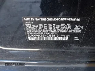 2017 BMW X5 xDrive50i z VIN 5UXKR6C56H0J83813, wystawiony jako IAAI lot #41398752 z przebiegiem 105 239 mil mil oraz . Historia ofert i sprzedaży dostępna na DreamBid. Obrazek 9.