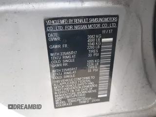 2018 Nissan Rogue S with VIN KNMAT2MT3JP533643, listed as a IAAI auction lot 41342339 with 156,925 mi miles. Bid and sale history available at carsss.com. Image 9.