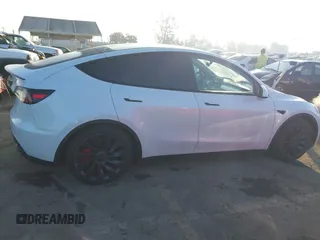 2021 Tesla Model Y Performance with VIN 5YJYGDEF2MF258711, listed as a IAAI auction lot 41367832 with 47,662 mi miles and . Bid and sale history available at DreamBid. Image 13.