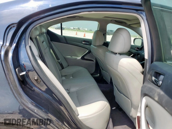 2006 Lexus IS 350 with VIN JTHBE262862006199, listed as a Copart auction lot 57180525 with 187,728 mi miles and Salvage title. Bid and sale history available at DreamBid. Image 10.