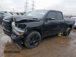 2021 Ram 1500 Big Horn with VIN 1C6SRFBT7MN729234, listed as a Copart auction lot 46861725 with 44,789 mi miles and Salvage Title. Bid and sale history available at carsss.com. Image 1.