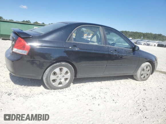 2009 Kia Spectra SX with VIN KNAFE221X95614791, listed as a Copart auction lot 75534254 with 195,288 mi miles and Salvage Title. Bid and sale history available at carsss.com. Image 3.