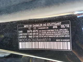 2018 Mercedes-Benz CLA with VIN WDDSJ5CB0JN668519, listed as a Copart auction lot 44824243 with 44,098 mi miles. Bid and sale history available at carsss.com. Image 12.