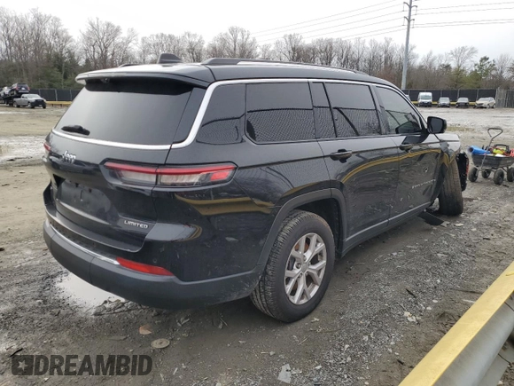 2022 Jeep Grand Cherokee Limited with VIN 1C4RJJBG8N8554545, listed as a Copart auction lot 44686215 with 69,545 mi miles and Salvage title. Bid and sale history available at DreamBid. Image 3.