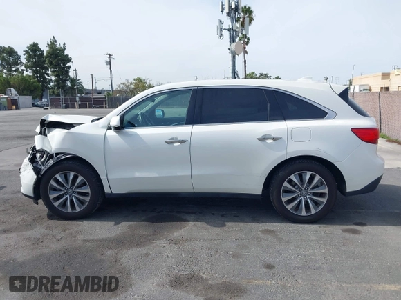 2016 Acura MDX w/Tech with VIN 5FRYD3H4XGB009265, listed as a IAAI auction lot 41691872 with 123,798 mi miles. Bid and sale history available at carsss.com. Image 14.