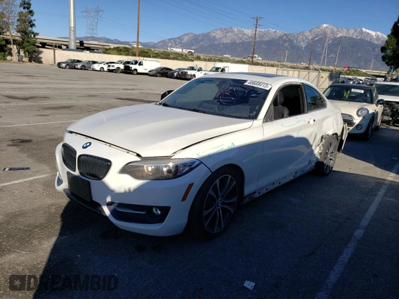 2015 BMW 2 Series 228i with VIN WBA1F5C56FV256725, listed as a Copart auction lot 40669413 with 73,037 mi miles and . Bid and sale history available at carsss.com. Image 1.