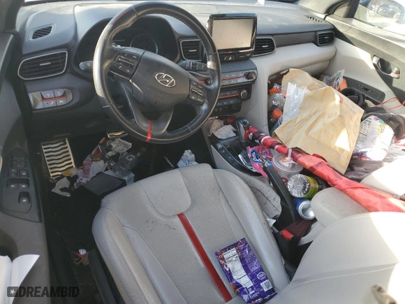 2019 Hyundai Veloster Turbo R-Spec with VIN KMHTH6AB7KU013196, listed as a Copart auction lot 46281785 with 117,555 mi miles and Salvage Title. Bid and sale history available at carsss.com. Image 8.