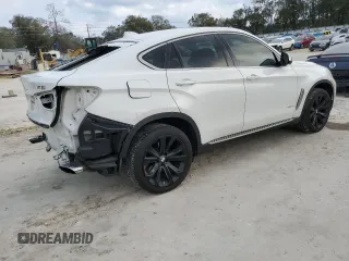 2015 BMW X6 xDrive50i with VIN 5UXKU6C55F0F94151, listed as a Copart auction lot 46826775 with 129,925 mi miles and Salvage Title. Bid and sale history available at carsss.com. Image 3.