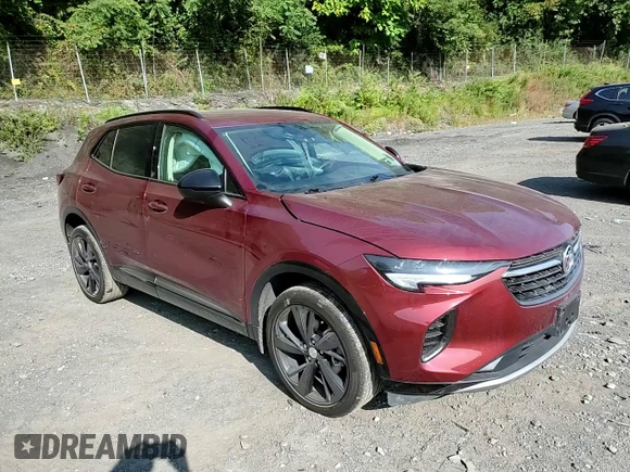 2021 Buick Envision Preferred with VIN LRBFZMR46MD109752, listed as a Copart auction lot 69614944 with 23,800 mi miles and Salvage Title. Bid and sale history available at DreamBid. Image 12.