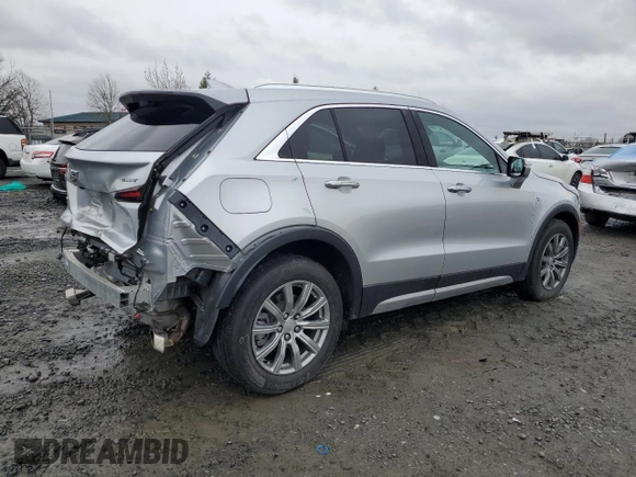 2021 Cadillac XT4 AWD Premium Luxury with VIN 1GYFZDR46MF069253, listed as a Copart auction lot 43747435 with 27,518 mi miles and Salvage Title. Bid and sale history available at carsss.com. Image 3.