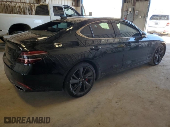 2023 Genesis G70 3.3T with VIN KMTG54TE5PU126762, listed as a Copart auction lot 59840044 with 9,048 mi miles and Clean Title. Bid and sale history available at carsss.com. Image 3.