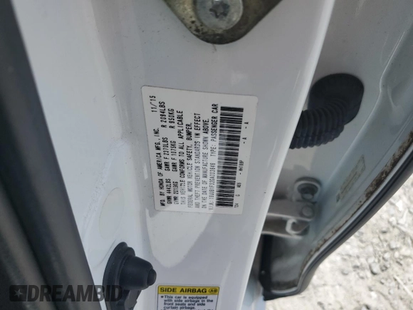 2016 Acura TLX with VIN 19UUB1F32GA003846, listed as a Copart auction lot 55225555 with 119,652 mi miles and Salvage title. Bid and sale history available at DreamBid. Image 12.