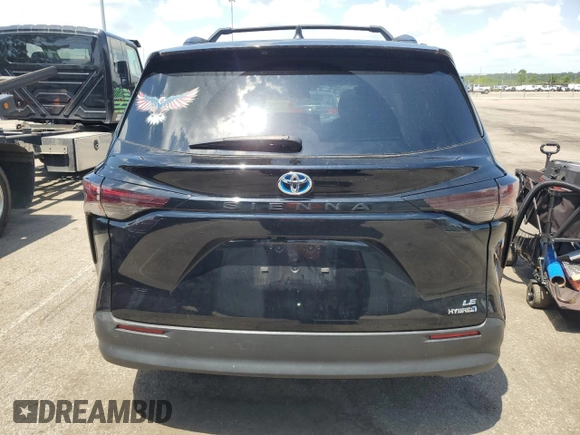 2023 Toyota Sienna LE with VIN 5TDKRKEC3PS153363, listed as a Copart auction lot 61843745 with 36,575 mi miles and Salvage title. Bid and sale history available at DreamBid. Image 6.