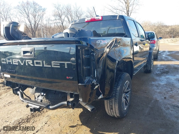 2021 Chevrolet Colorado 4WD Work Truck with VIN 1GCGTBEN7M1201304, listed as a IAAI auction lot 41728742 with 30,703 mi miles. Bid and sale history available at carsss.com. Image 4.