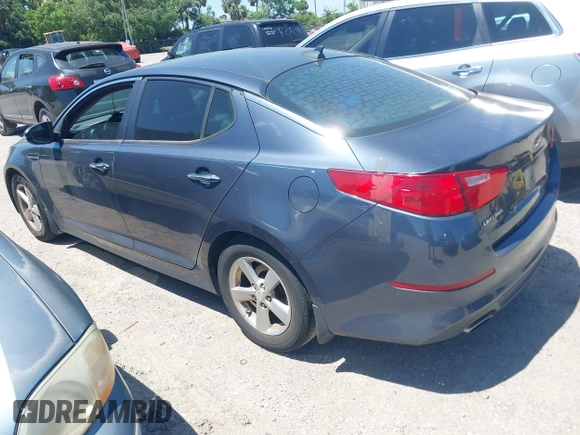 2015 Kia Optima LX with VIN 5XXGM4A77FG440746, listed as a IAAI auction lot 42032775 with 76,494 mi miles. Bid and sale history available at carsss.com. Image 3.