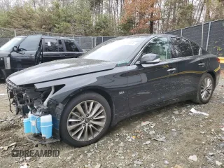 2020 Infiniti Q50 Pure with VIN JN1EV7AR7LM250154, listed as a Copart auction lot 81758524 with 32,779 mi miles and Salvage title. Bid and sale history available at DreamBid. Image 1.