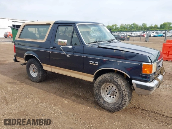 1990 Ford Bronco Custom с VIN 1FMEU15H0LLB25514, выставлен на аукционе IAAI как лот 42366593 с пробегом 75 762 миль миль и . История ставок и продаж доступна на DreamBid. Изображение 1.