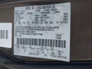 2007 Ford Explorer Eddie Bauer with VIN 1FMEU74EX7UB71748, listed as a IAAI auction lot 42139138 with 224,884 mi miles. Bid and sale history available at carsss.com. Image 9.
