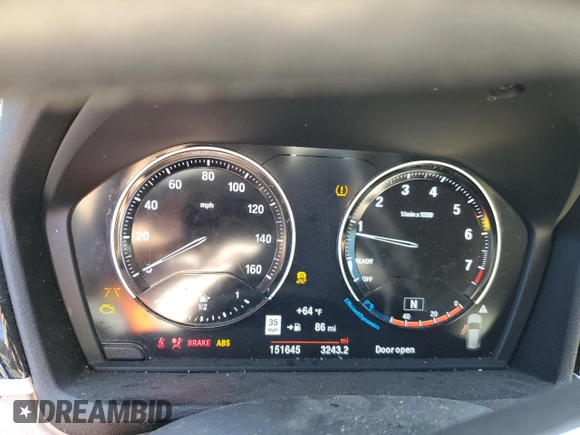 2019 BMW X1 sDrive28i with VIN WBXHU7C53K3H45694, listed as a Copart auction lot 85804084 with 151,645 mi miles and Salvage Title. Bid and sale history available at DreamBid. Image 9.
