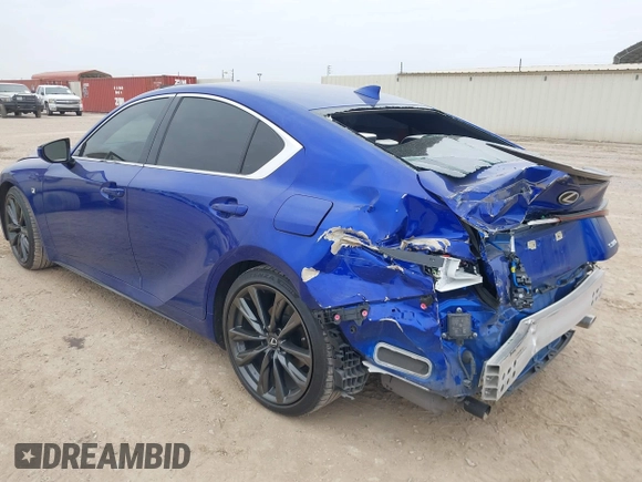 2024 Lexus IS with VIN JTHGZ1B25R5072240, listed as a IAAI auction lot 41628188 with 13,744 mi miles. Bid and sale history available at carsss.com. Image 3.