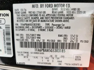 2016 Ford Mustang V6 с VIN 1FA6P8AM5G5303185, выставлен на аукционе Copart как лот 59793755 с пробегом 71 035 миль миль и Списание • Salvage title. История ставок и продаж доступна на DreamBid. Изображение 13.