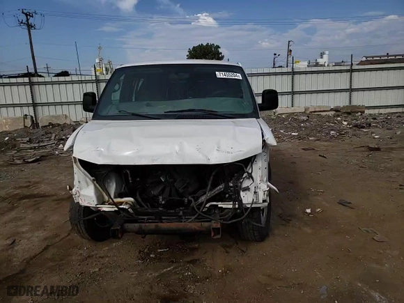 2015 GMC Savana Cargo Van with VIN 1GTW7FCF2F1904640, listed as a Copart auction lot 71455204 with 131,854 mi miles and Salvage Title. Bid and sale history available at carsss.com. Image 12.