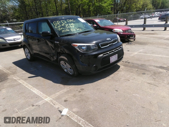2016 Kia Soul with VIN KNDJN2A23G7357286, listed as a IAAI auction lot 41996883 with 91,008 mi miles. Bid and sale history available at carsss.com. Image 1.