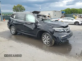 2019 Honda Pilot EX-L with VIN 5FNYF6H57KB062648, listed as a Copart auction lot 57566015 with Not provided miles and Salvage title. Bid and sale history available at DreamBid. Image 4.