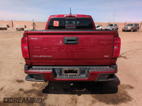 2021 Chevrolet Colorado 4WD Z71 with VIN 1GCGTDEN3M1294348, listed as a Copart auction lot 50336825 with 83,831 mi miles and Salvage title. Bid and sale history available at DreamBid. Image 6.