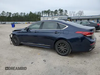 2020 Genesis G80 3.8L with VIN KMTFN4JEXLU328893, listed as a Copart auction lot 88111025 with 46,039 mi miles and Salvage Title. Bid and sale history available at DreamBid. Image 2.
