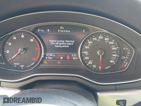 2018 Audi A4 Premium Plus with VIN WAULMAF46JA067552, listed as a IAAI auction lot 41196454 with 61,361 mi miles. Bid and sale history available at carsss.com. Image 7.