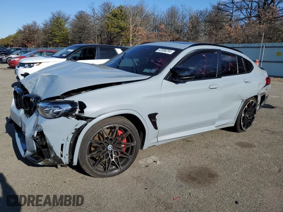 2024 BMW X4 M z VIN 5YM23EC01R9W18369, wystawiony jako Copart lot #82886254 z przebiegiem Nie podano mil oraz Szkoda całkowita • Salvage title. Historia ofert i sprzedaży dostępna na DreamBid. Obrazek 1.