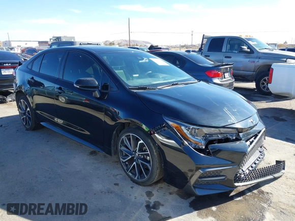 2020 Toyota Corolla XSE with VIN JTDT4RCEXLJ031641, listed as a IAAI auction lot 41305192 with 15,605 mi miles. Bid and sale history available at carsss.com. Image 1.